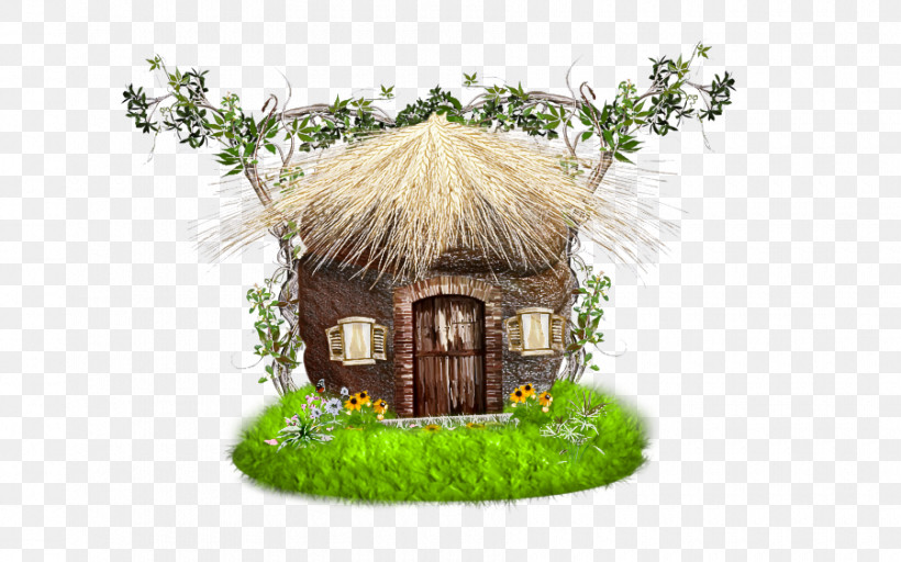 House Cottage Grass Hut Tree House, PNG, 900x562px, House, Animation, Building, Cottage, Grass Download Free