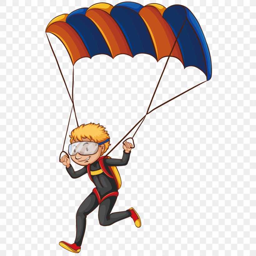 Parachute Parachuting Cartoon Royalty-free, PNG, 1181x1181px, Parachute, Art, Cartoon, Comics, Drawing Download Free