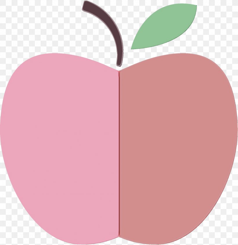 Apple Clip Art Pink Fruit Leaf, PNG, 998x1028px, Watercolor, Apple, Fruit, Heart, Leaf Download Free