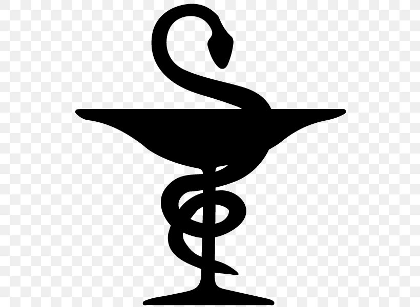 Bowl Of Hygieia Pharmacy Caduceus As A Symbol Of Medicine, PNG, 600x600px, Bowl Of Hygieia, Artwork, Asclepius, Beak, Black And White Download Free