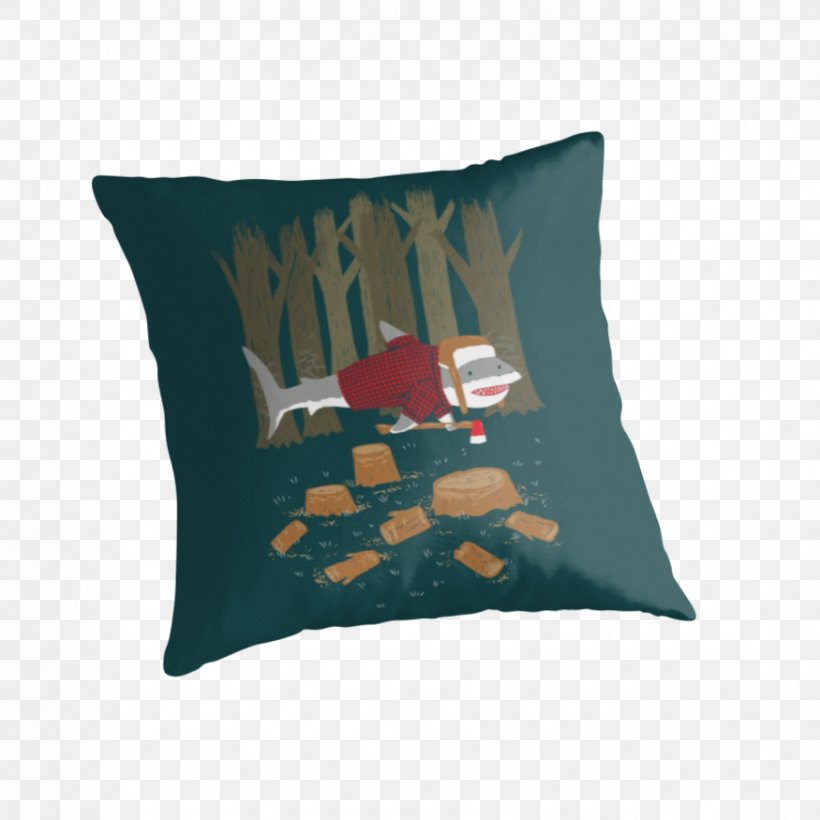 Sharks In The Wild Lumberjack Illustrator Forest, PNG, 875x875px, Shark, Art, Artist, Cushion, Forest Download Free