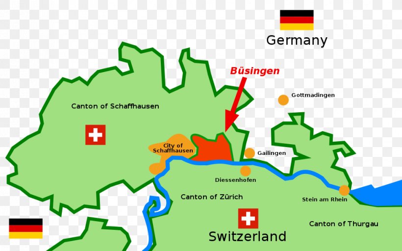 Büsingen Am Hochrhein Enclave And Exclave Verenahof Schaffhausen FC Büsingen, PNG, 970x606px, Enclave And Exclave, Area, Country, Diagram, Geography Download Free