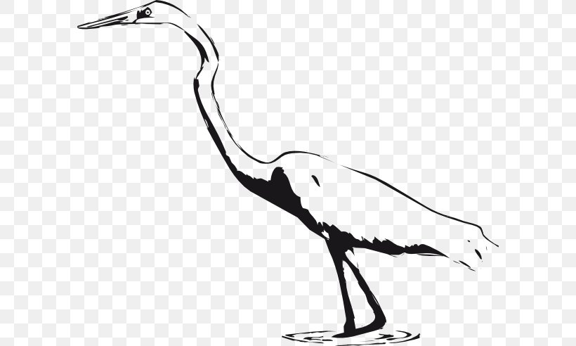Great Egret Great Blue Heron Bird Crane Clip Art, PNG, 600x492px, Great Egret, Ardea, Beak, Bird, Black And White Download Free