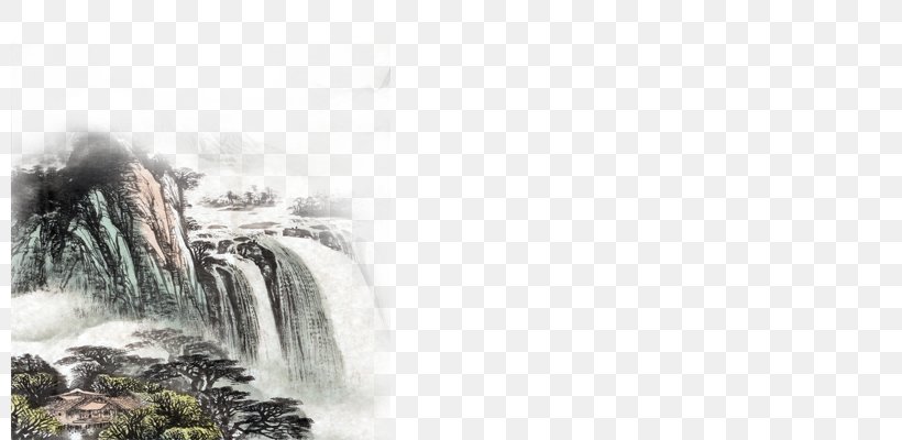 Landscape Painting, PNG, 800x400px, Landscape Painting, Black And White, Chinoiserie, Fur, Ink Download Free
