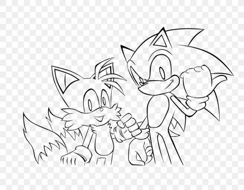 Sonic The Hedgehog 4: Episode II Line Art Coloring Book Character White, PNG, 900x700px, Sonic The Hedgehog 4 Episode Ii, Area, Arm, Artwork, Black Download Free