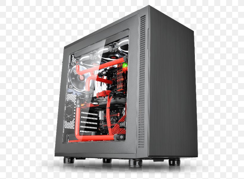 Computer Cases & Housings Computer System Cooling Parts Suppressor F51 Window E-ATX Mid-Tower Chassis CA-1E1-00M1WN-00 Thermaltake Water Cooling, PNG, 638x603px, Computer Cases Housings, Active Noise Control, Atx, Case Modding, Computer Download Free