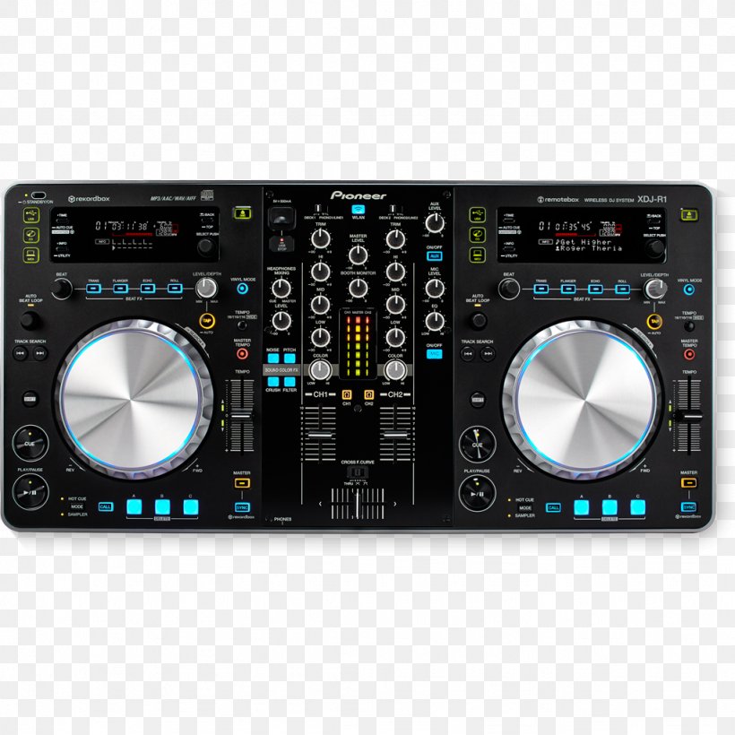 DJ Controller Pioneer DJ Disc Jockey Pioneer XDJ-R1 CDJ, PNG, 1024x1024px, Watercolor, Cartoon, Flower, Frame, Heart Download Free