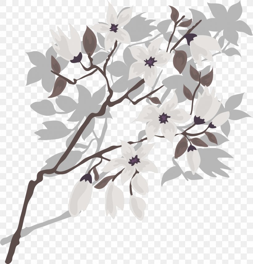 Grey, PNG, 1500x1564px, Grey, Blossom, Branch, Cherry Blossom, Flower Download Free