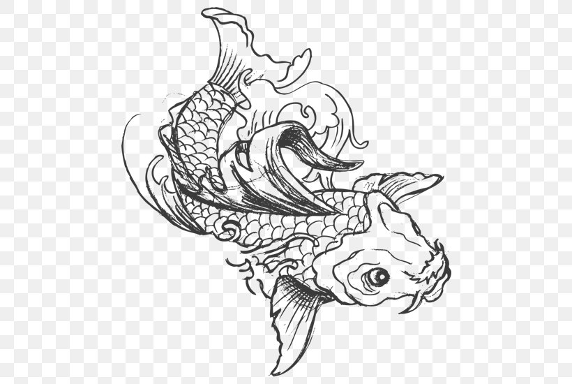 Koi Mural Drawing Wall Decal, PNG, 800x550px, Koi, Art, Artwork, Black And White, Body Jewelry Download Free
