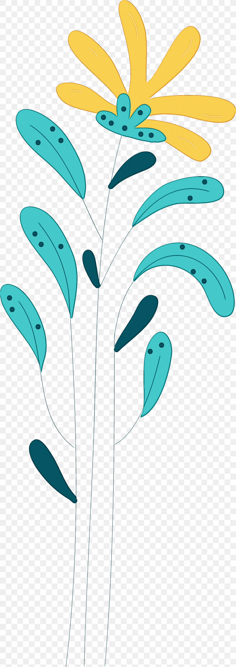 Plant Stem Petal Leaf Teal Line, PNG, 1130x3183px, Leaf, Biology, Flower, Line, Paint Download Free