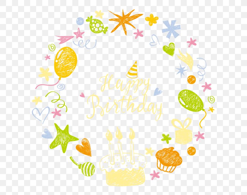 Happy, PNG, 650x650px, Birthday, Area, Birthday Cake, Border, Clip Art Download Free