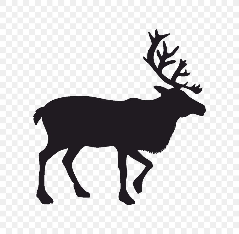 Reindeer Silhouette Rudolph, PNG, 800x800px, Reindeer, Antler, Art, Black And White, Christmas Download Free
