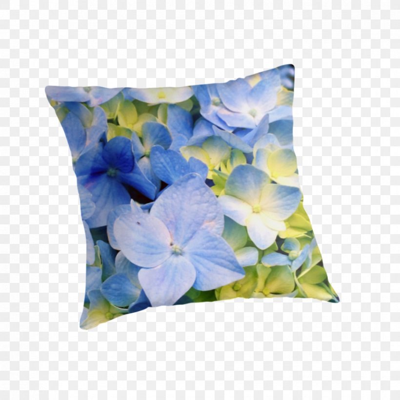 Hydrangea Throw Pillows Cushion, PNG, 875x875px, Hydrangea, Blue, Cornales, Cushion, Flower Download Free