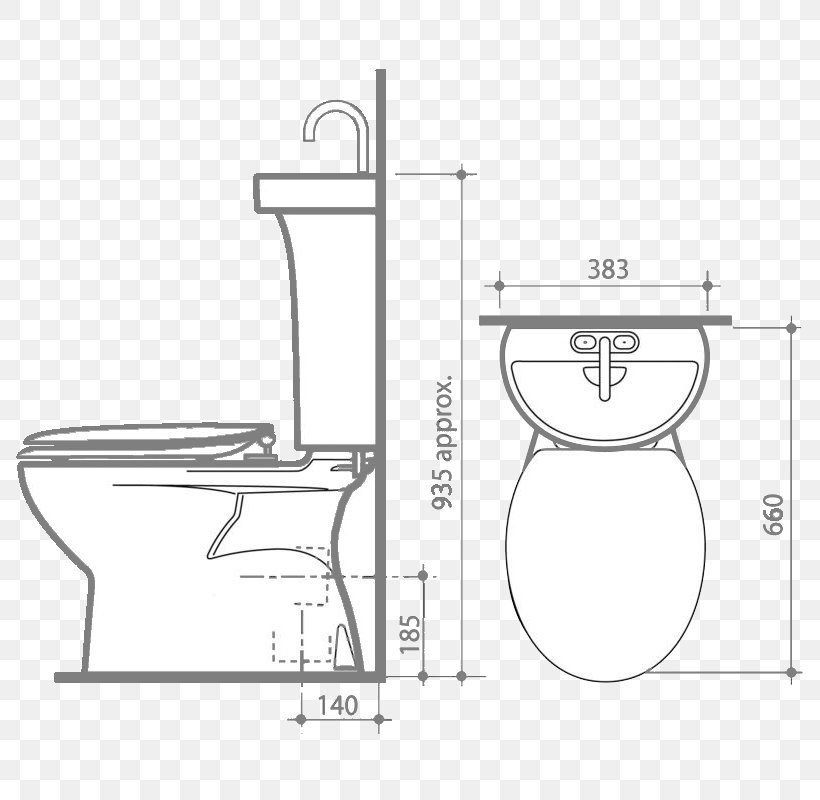 Caroma Sink Toilet Trap Bathroom, PNG, 800x800px, Caroma, Area, Artwork, Bathroom, Black And White Download Free