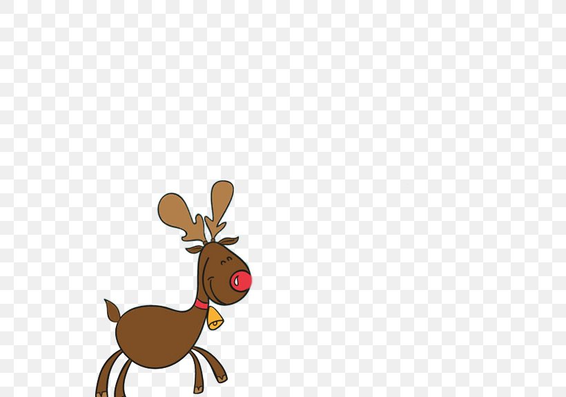 Moose Santa Claus Reindeer Christmas, PNG, 600x575px, Moose, Antler, Cartoon, Christmas, Deer Download Free