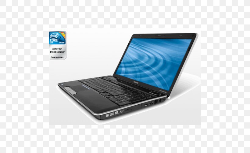 Netbook Laptop Toshiba Satellite Intel, PNG, 500x500px, Netbook, Amd Turion, Computer, Device Driver, Electronic Device Download Free