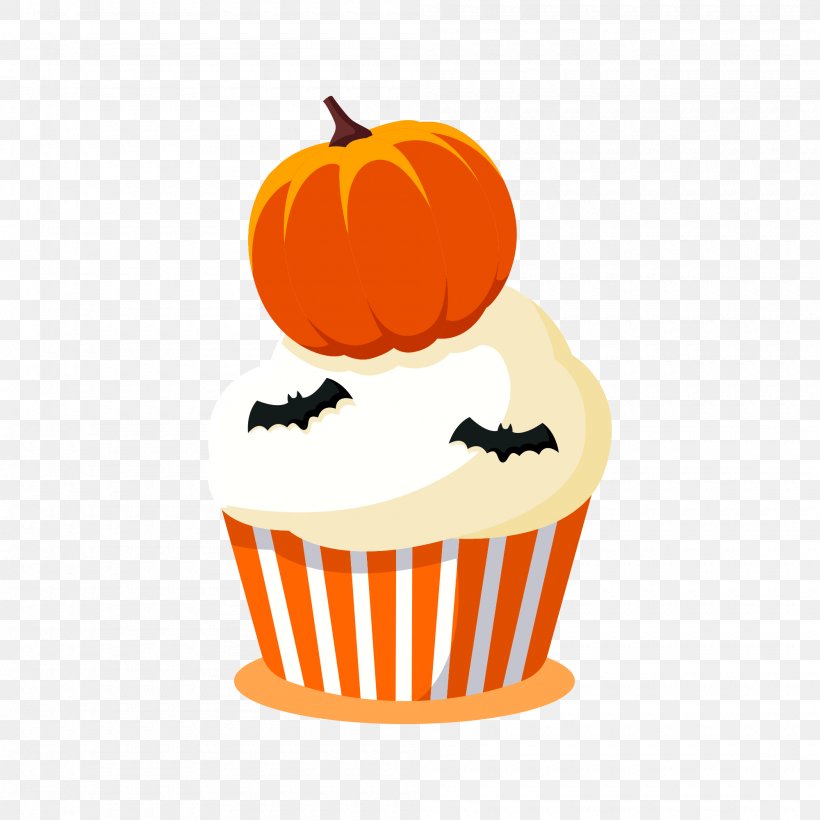 Jack-o'-lantern Halloween Cupcake Trick-or-treating Clip Art, PNG, 2000x2000px, Halloween, Birthday, Clip Art, Cupcake, Drawing Download Free