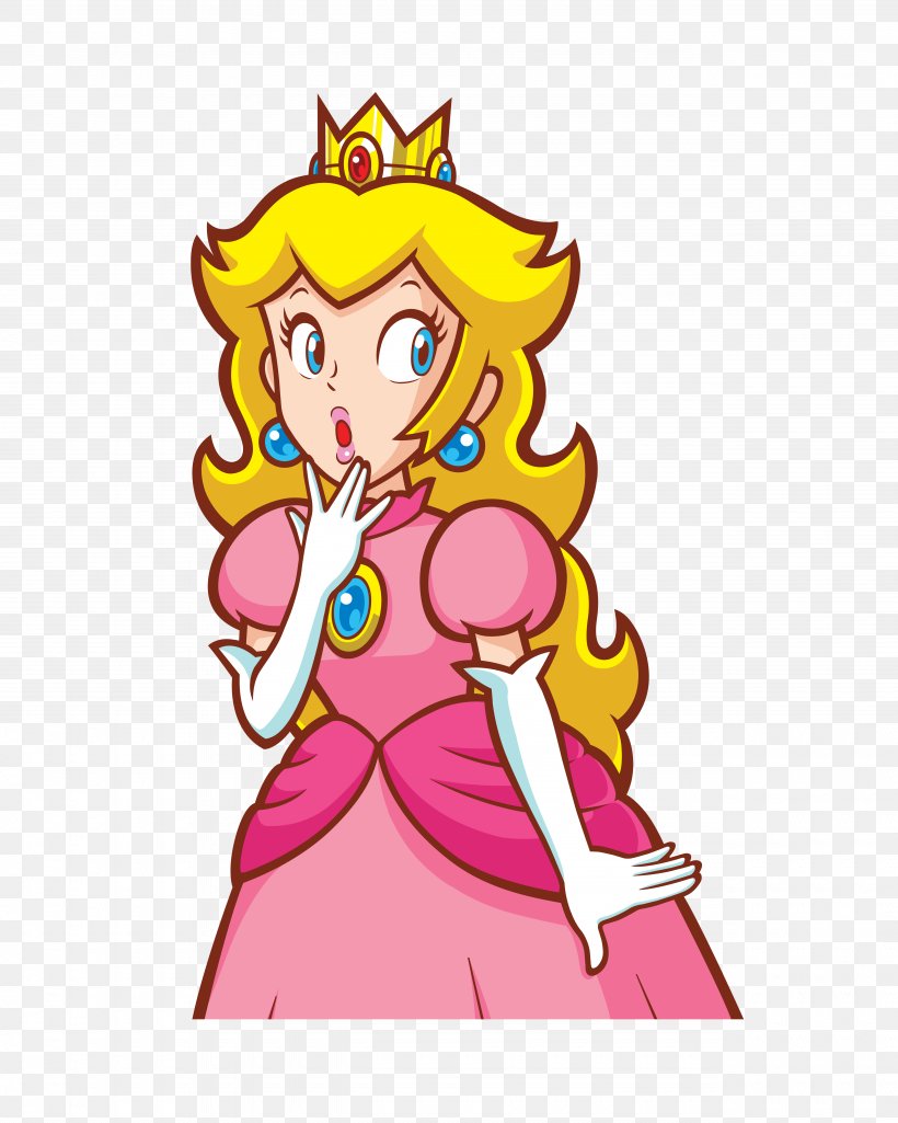 Super Princess Peach Mario Bros. Super Mario World, PNG, 5120x6400px, Watercolor, Cartoon, Flower, Frame, Heart Download Free