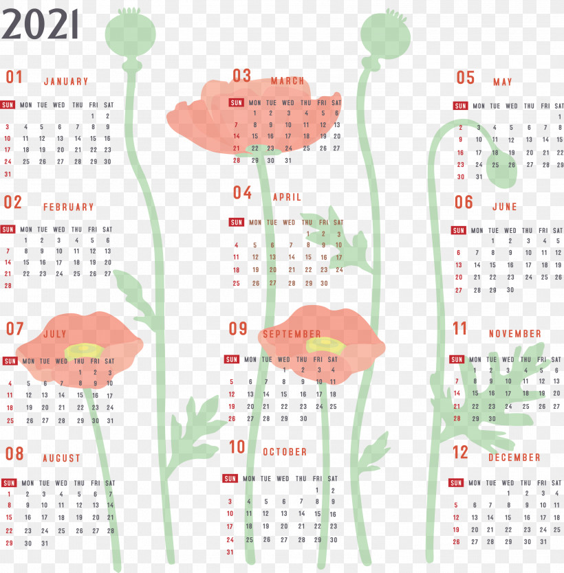 Year 2021 Calendar Printable 2021 Yearly Calendar 2021 Full Year Calendar, PNG, 2949x3000px, 2021 Calendar, Year 2021 Calendar, Calendar System, Meter Download Free