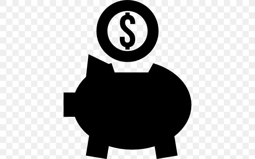 Piggy Bank Money Saving, PNG, 512x512px, Piggy Bank, Bank, Black, Black And White, Coin Download Free