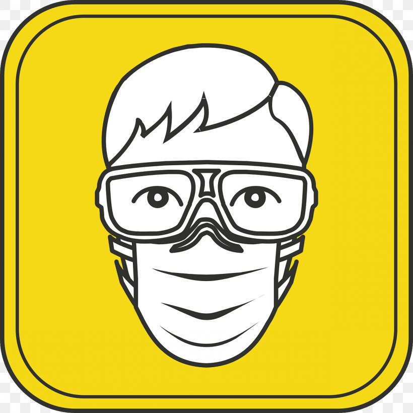 Eye Protection Personal Protective Equipment Clip Art, PNG, 1280x1280px, Eye Protection, Area, Black And White, Emoticon, Eye Download Free