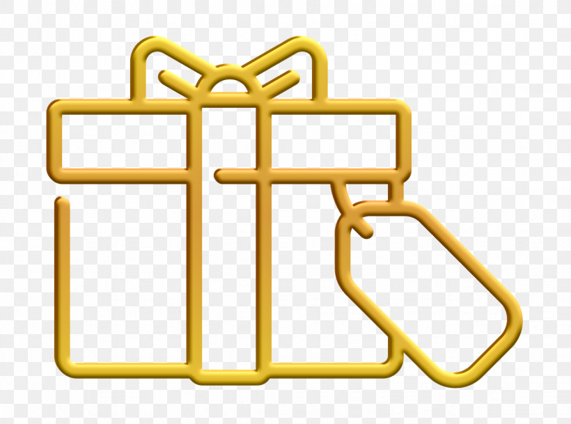 Gift Icon Mall Shopping Center Icon, PNG, 1232x916px, Gift Icon, Line, Mall Shopping Center Icon, Yellow Download Free