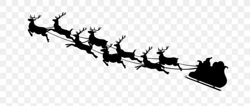 Santa Claus Reindeer Christmas Wallpaper, PNG, 1662x709px, Santa Claus, Art, Aspect Ratio, Black, Black And White Download Free