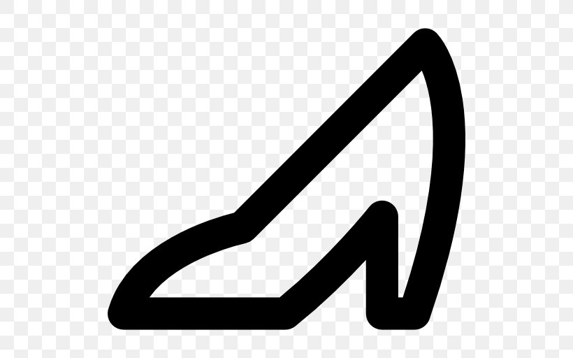 Line Angle Shoe Clip Art, PNG, 512x512px, Shoe, Area, Black, Black And White, Black M Download Free