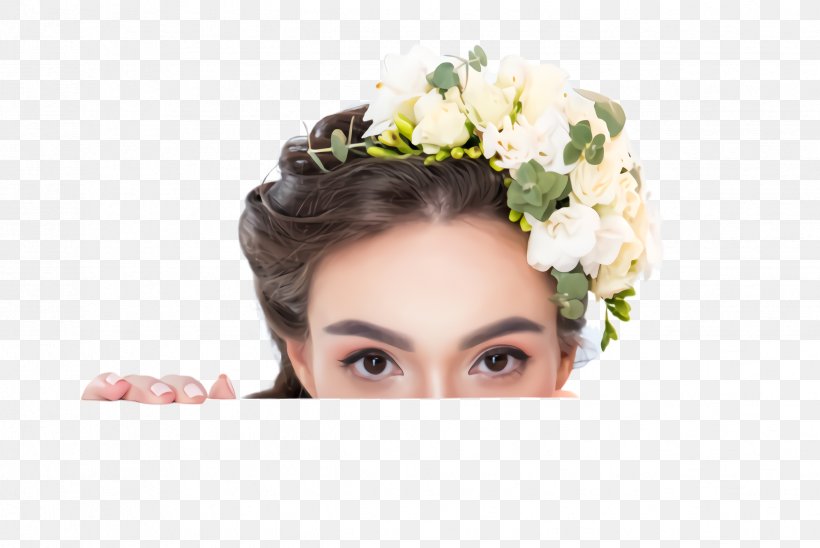 Hair White Headpiece Head Nose, PNG, 2448x1636px, Hair, Flower, Forehead, Hair Accessory, Hairstyle Download Free