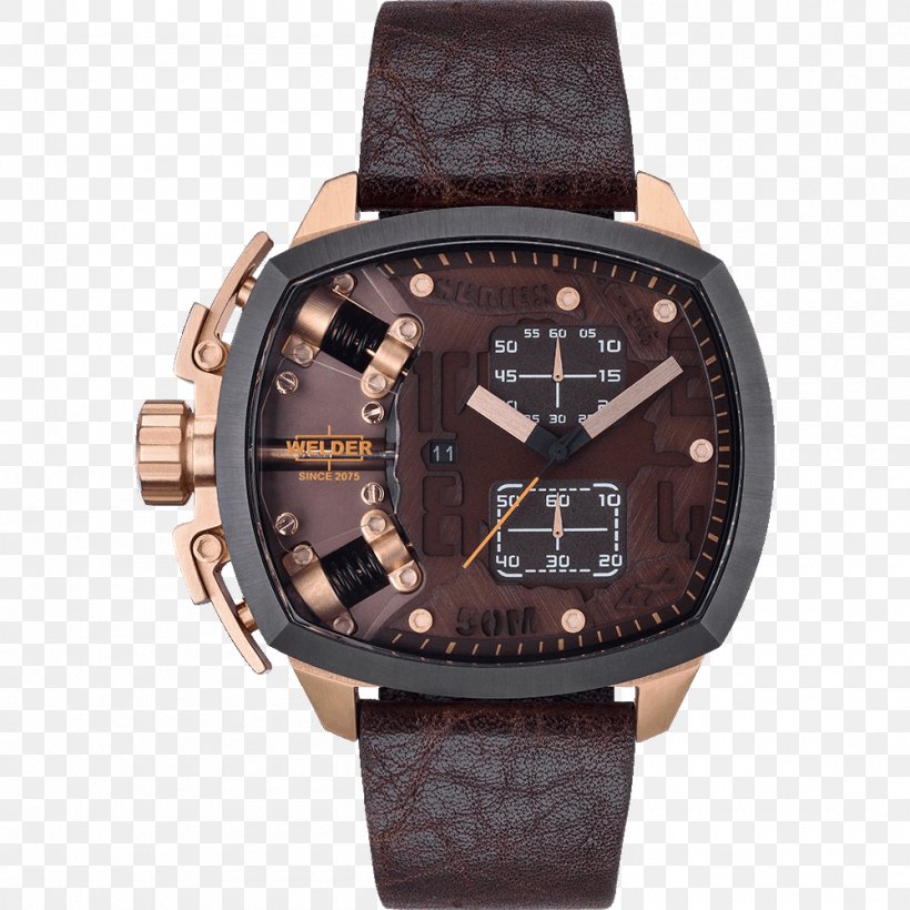 Watch Quartz Clock Welder Omega SA, PNG, 1000x1000px, Watch, Automatic Watch, Brand, Brown, Buckle Download Free