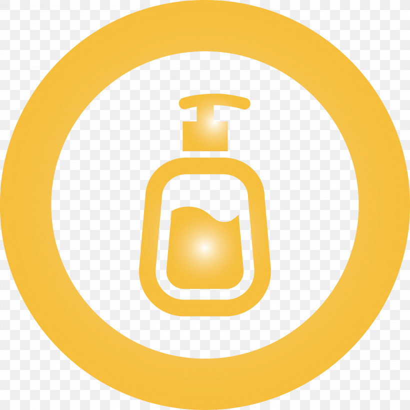 Yellow Symbol, PNG, 2999x3000px, Hand Soap Bottle, Paint, Symbol, Watercolor, Wet Ink Download Free