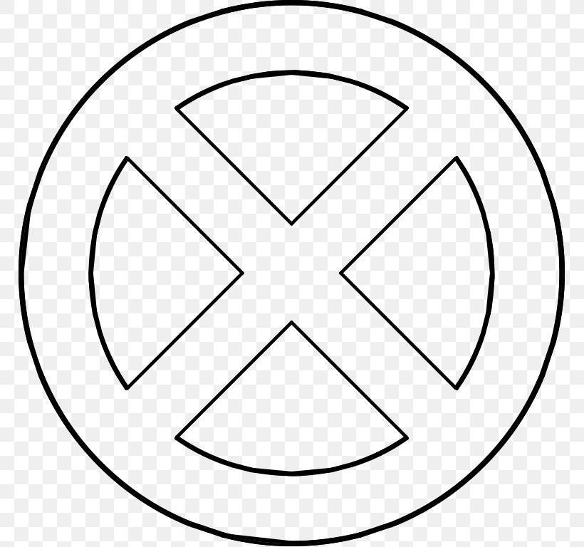 Cyclops Professor X Wolverine X-Men Logo, PNG, 768x768px, Cyclops, Area, Black, Black And White, Drawing Download Free