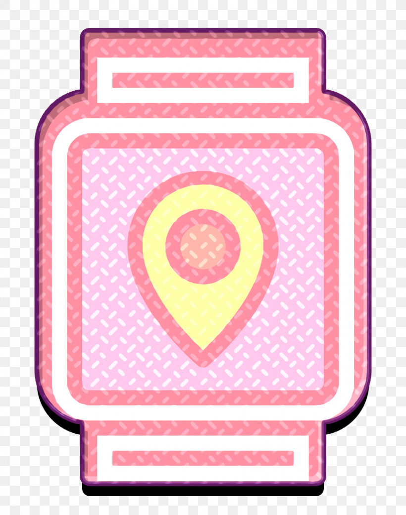 Gps Icon Smartwatch Icon Navigation Map Icon, PNG, 860x1090px, Gps Icon, Navigation Map Icon, Pink, Rectangle, Smartwatch Icon Download Free