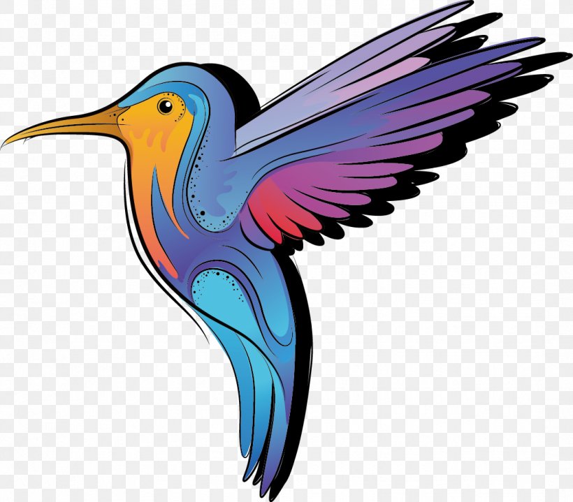 Hummingbird Color Cartoon, PNG, 1081x949px, Bird, Beak, Bird Flight, Birdcage, Cartoon Download Free