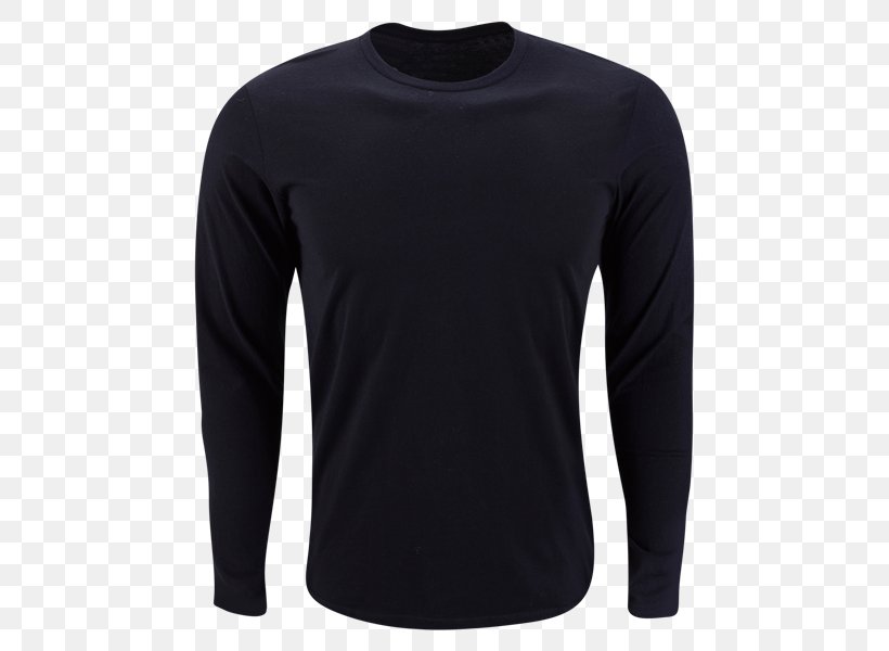 Long-sleeved T-shirt Crew Neck Long-sleeved T-shirt, PNG, 600x600px, Tshirt, Active Shirt, Black, Clothing, Collar Download Free
