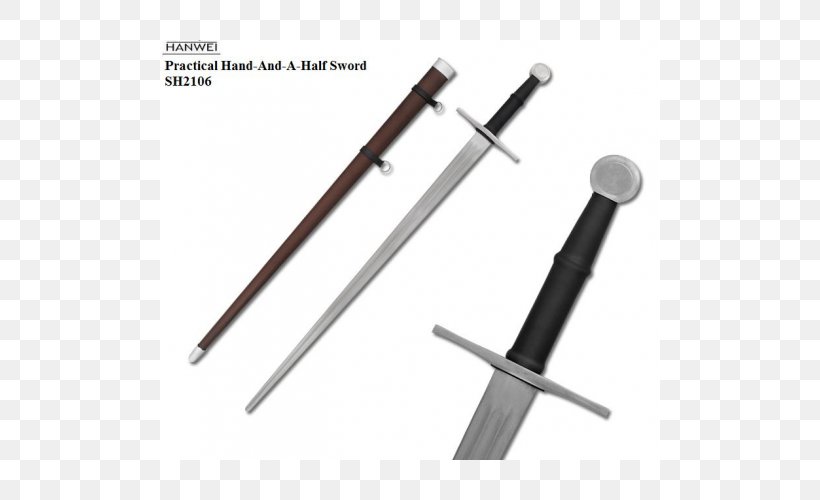 Half-sword Weapon Longsword Hanwei, PNG, 500x500px, Sword, Blade, Cold Weapon, Dagger, Halfsword Download Free