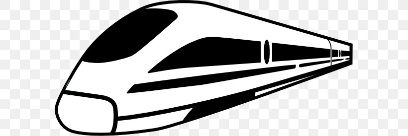 Train Rapid Transit Rail Transport Clip Art, PNG, 600x274px, Train, Amtrak, Automotive Design, Black And White, Brand Download Free