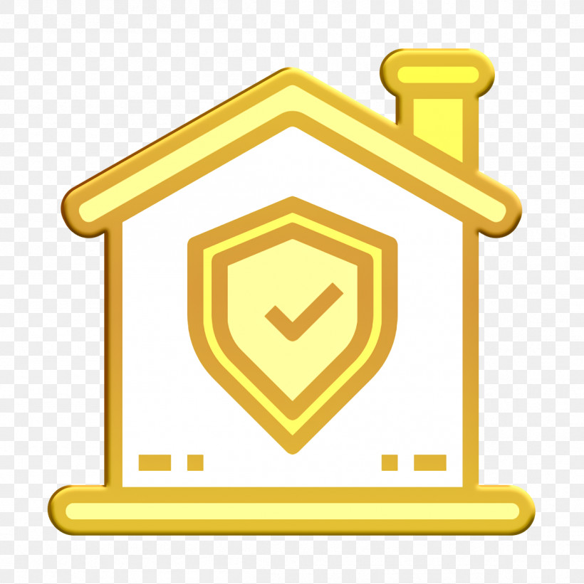 Home Insurance Icon Home Icon Shield Icon, PNG, 1154x1156px, Home Insurance Icon, Home Icon, Shield Icon, Symbol, Yellow Download Free