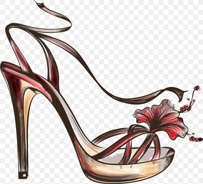 Sandal Shoe Fashion High-heeled Footwear, PNG, 1082x983px, Sandal, Banner, Boot, Clothing, Fashion Download Free