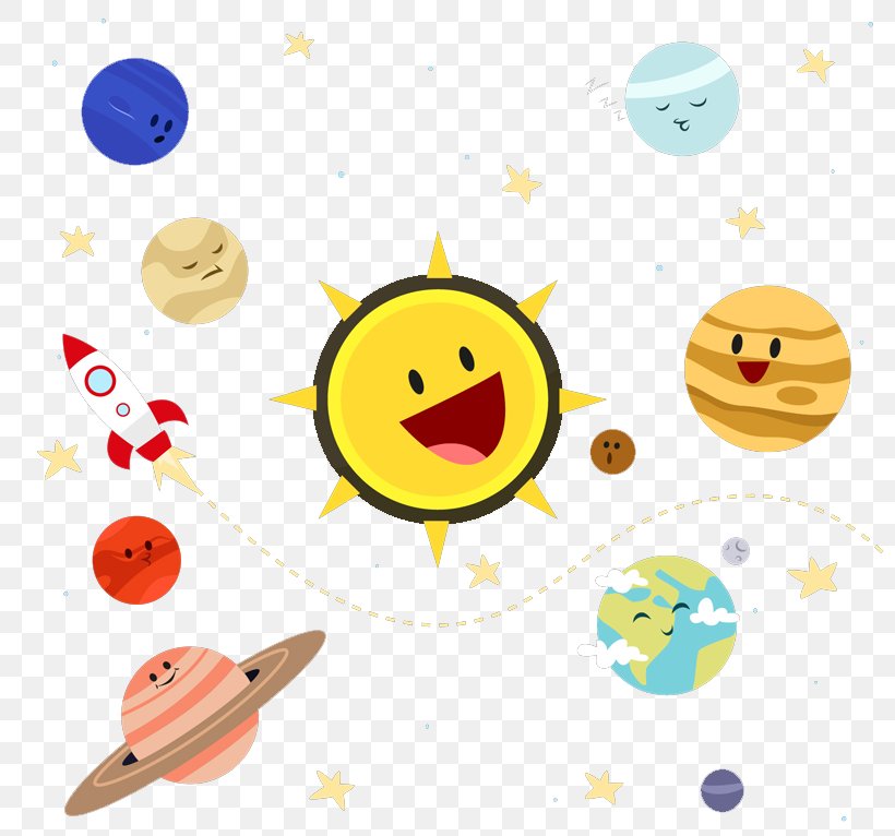 Solar System Planet Illustration, PNG, 800x766px, Solar System, Allegro, Cartoon, Emoticon, Happiness Download Free
