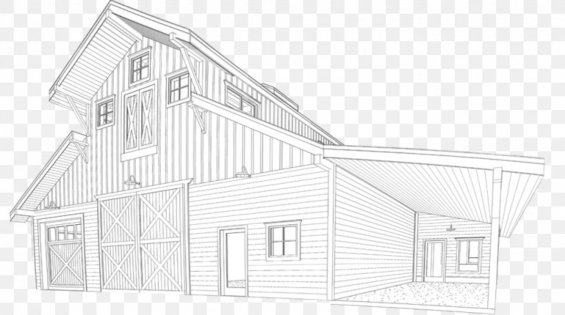 Architecture House Roof Facade Sketch, PNG, 1024x573px, Architecture, Area, Artwork, Barn, Black And White Download Free