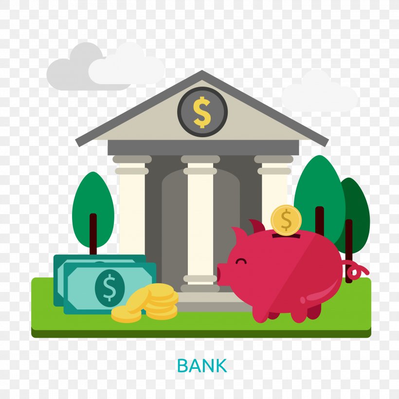 Bank Account Vector Graphics Loan Clip Art, PNG, 3000x3000px, Bank, Bank Account, Deposit Account, Finance, Green Download Free