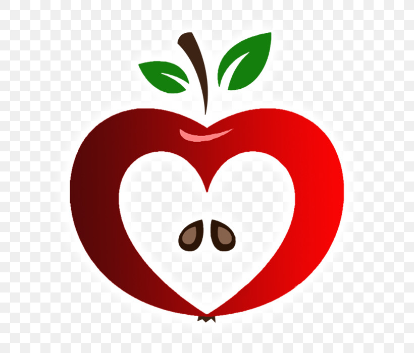 Red Leaf Fruit Plant Apple, PNG, 700x700px, Red, Apple, Fruit, Heart, Leaf Download Free