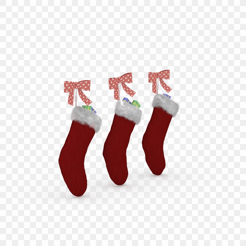 Christmas Stockings Hosiery, PNG, 2000x2000px, 3d Computer Graphics, 3d Modeling, Christmas Stockings, Autodesk 3ds Max, Christmas Download Free