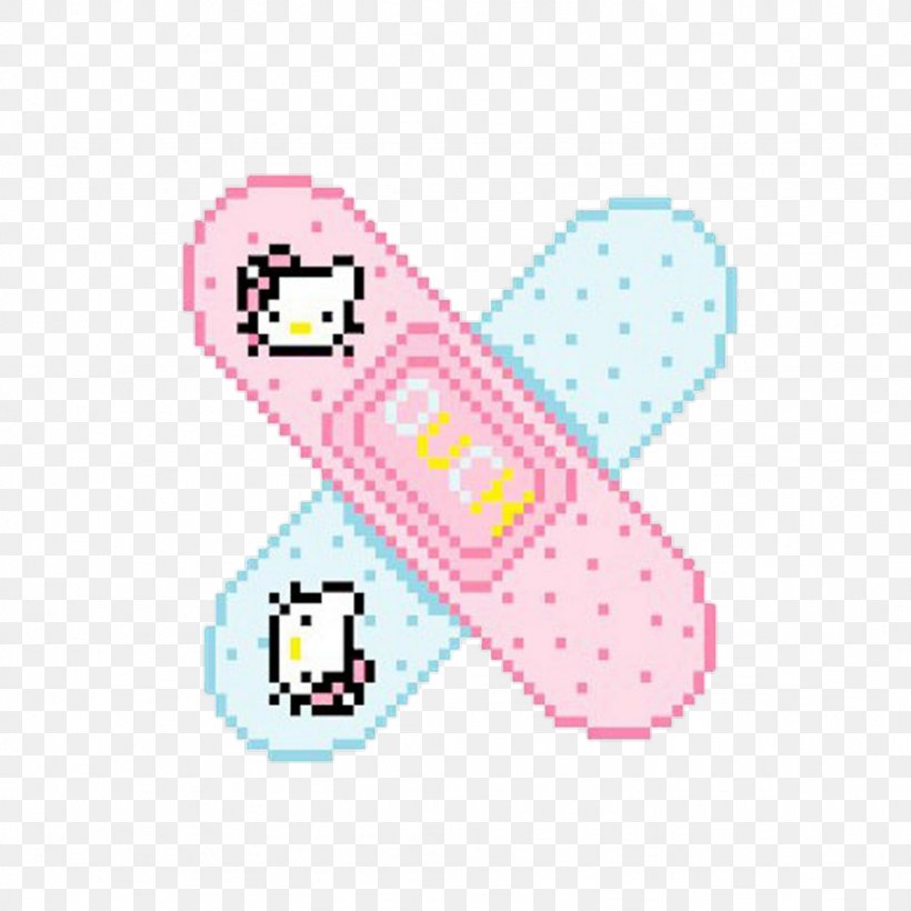 Hello Kitty Pixel Art, PNG, 1024x1024px, Watercolor, Cartoon, Flower, Frame, Heart Download Free