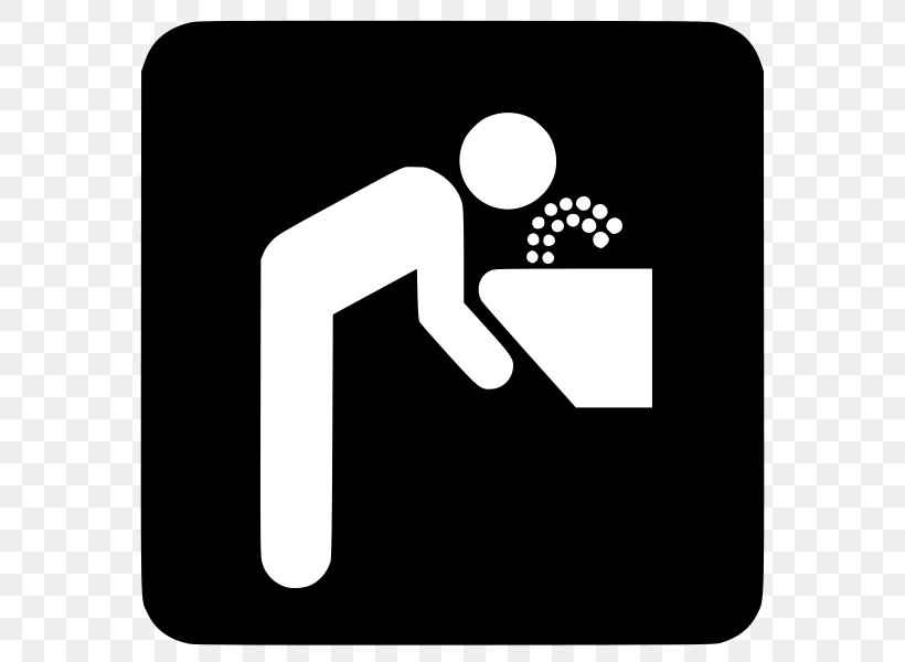 Drinking Fountains Drinking Water, PNG, 598x600px, Drinking Fountains, Area, Black And White, Decal, Drinking Download Free
