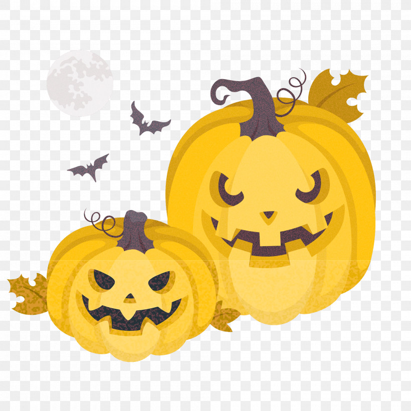 Halloween, PNG, 2000x2000px, Halloween, Cartoon, Pumpkin, Smiley, Yellow Download Free