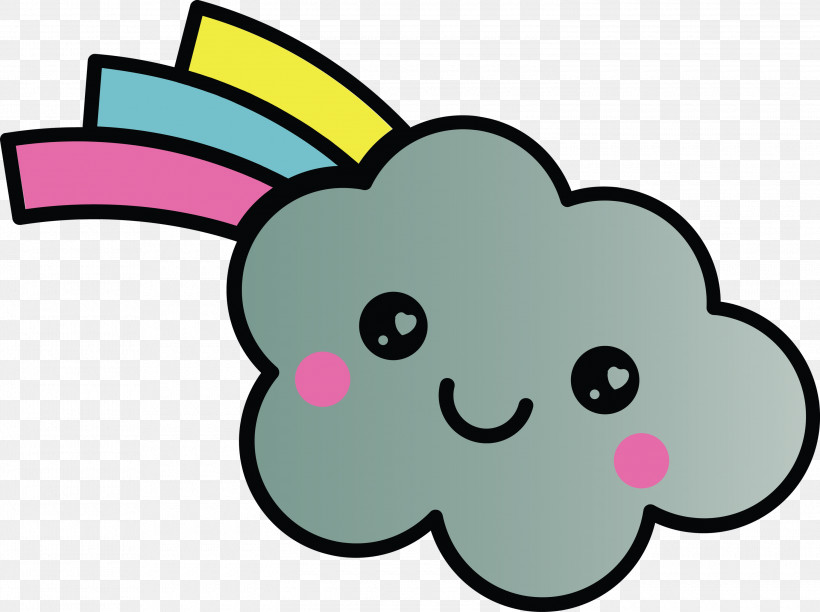 Cartoon Pink Nose Snout Line, PNG, 3000x2241px, Cute Cloud, Animal Figure, Cartoon, Cartoon Cloud, Ear Download Free