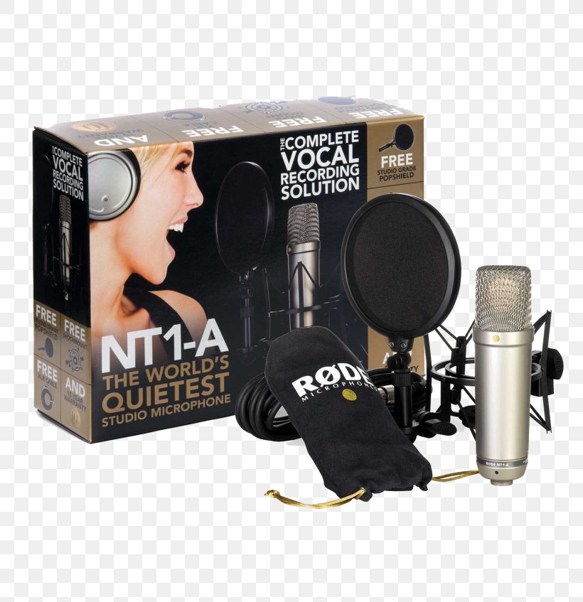 Røde Microphones RØDE NT1-A Condensatormicrofoon Recording Studio, PNG, 800x847px, Microphone, Audio, Audio Equipment, Condensatormicrofoon, Diaphragm Download Free