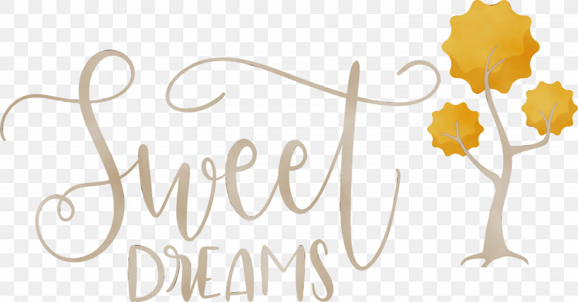 Floral Design, PNG, 3000x1572px, Sweet Dreams, Dream, Floral Design, Happiness, Logo Download Free